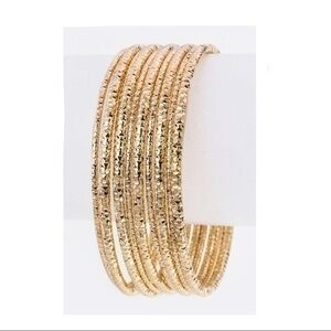 10PC Textured Bangles Set